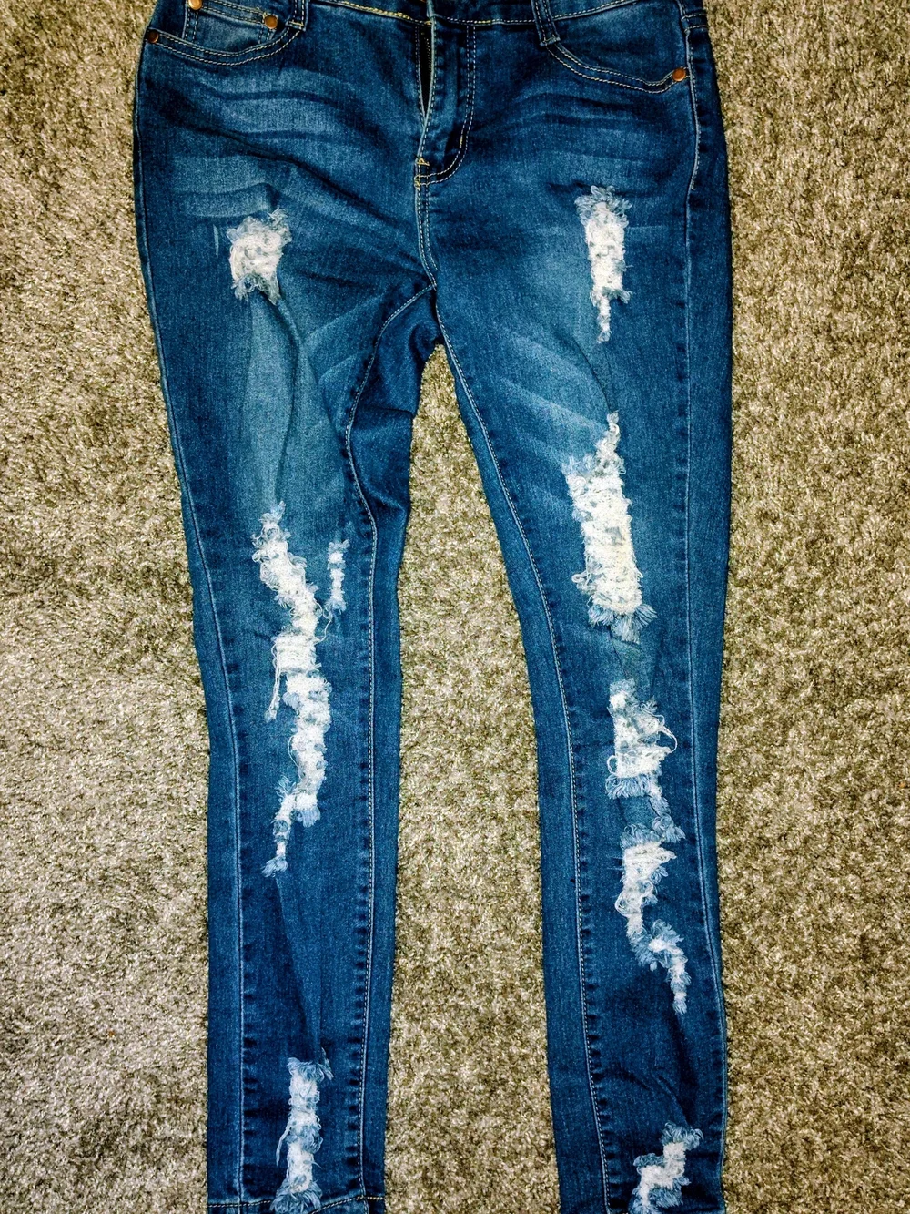 Fashion Nova Blue Stretch Jeggings